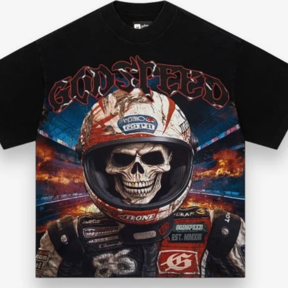 GODSPEED RACER GOLDIE T-SHIRT BLACK WASH - L